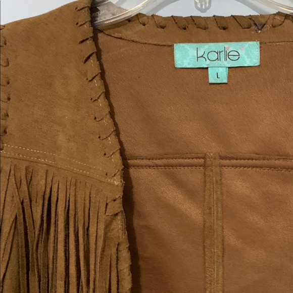 Karlie Tan Vest with Fringe - Picture 3 of 6
